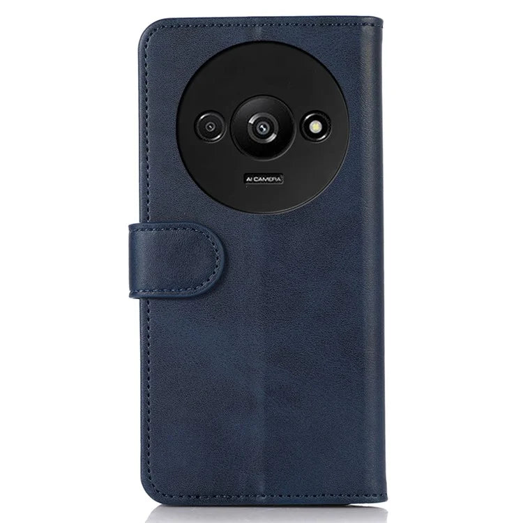 For Xiaomi Redmi A3 Case PU Leather Cowhide Texture Stand Card Slots Phone Cover