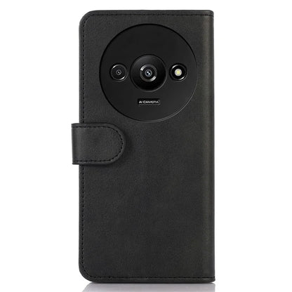 For Xiaomi Redmi A3 Case PU Leather Cowhide Texture Stand Card Slots Phone Cover