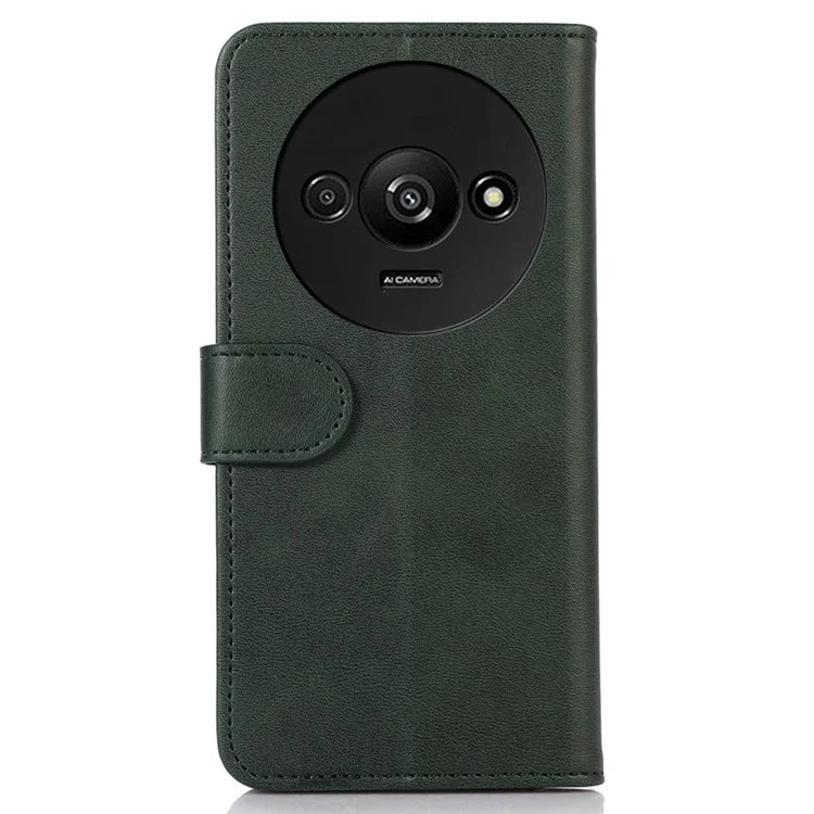 For Xiaomi Redmi A3 Case PU Leather Cowhide Texture Stand Card Slots Phone Cover
