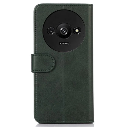 For Xiaomi Redmi A3 Case PU Leather Cowhide Texture Stand Card Slots Phone Cover