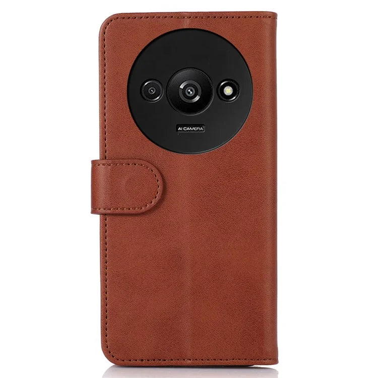 For Xiaomi Redmi A3 Case PU Leather Cowhide Texture Stand Card Slots Phone Cover