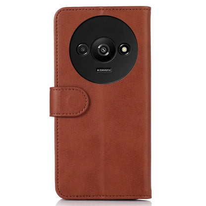 For Xiaomi Redmi A3 Case PU Leather Cowhide Texture Stand Card Slots Phone Cover