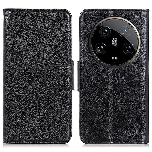 For Xiaomi 14 Ultra Case Card Slot Stand Split Leather Nappa Texture Phone Cover