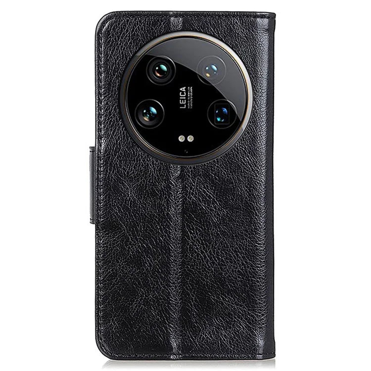 For Xiaomi 14 Ultra Case Card Slot Stand Split Leather Nappa Texture Phone Cover