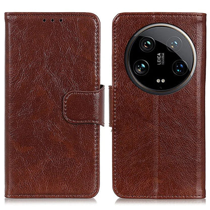 For Xiaomi 14 Ultra Case Card Slot Stand Split Leather Nappa Texture Phone Cover