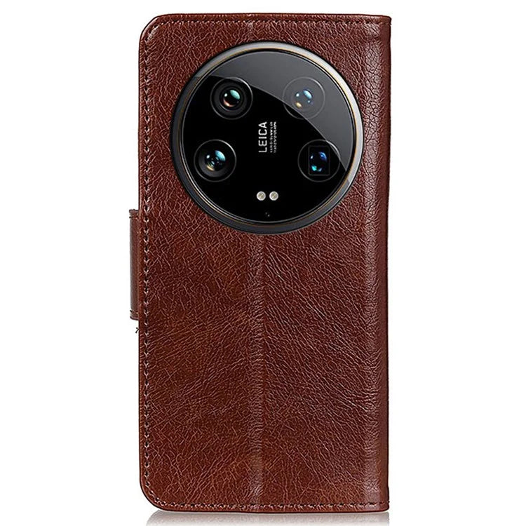 For Xiaomi 14 Ultra Case Card Slot Stand Split Leather Nappa Texture Phone Cover