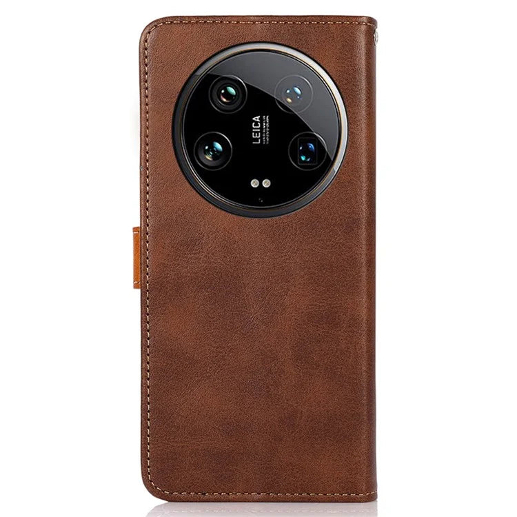 KHAZNEH For Xiaomi 14 Ultra Case Magnetic Flip PU Leather Protective Phone Cover