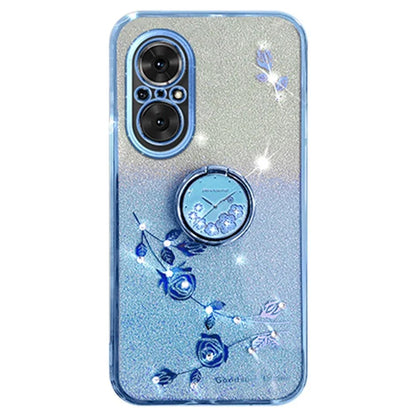 KADEM For Realme C67 4G Cell Phone Case Ring Kickstand Gradient Glitter TPU Cover