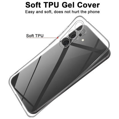 For Samsung Galaxy A55 5G Clear Case Scratch-proof Soft TPU Phone Cover