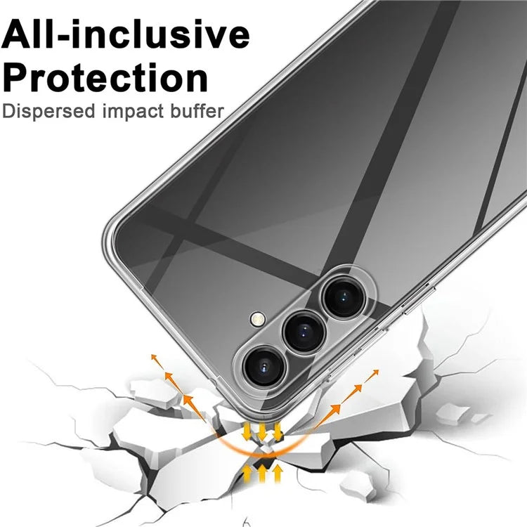 For Samsung Galaxy A35 5G Phone Case Fingerprint-free Transparent TPU Back Cover