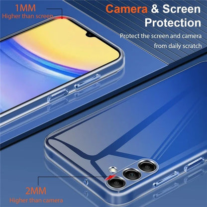 For Samsung Galaxy A05s 4G Case Flexible TPU Phone Cover with 2PCS 2.5D Arc Tempered Glass Film