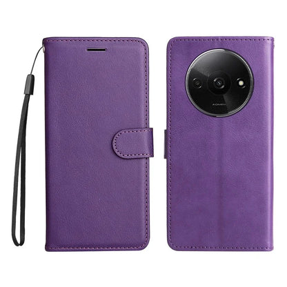 KT Leather Series-2 for Xiaomi Redmi A3 Case Solid Color Stand Flip Phone Cover