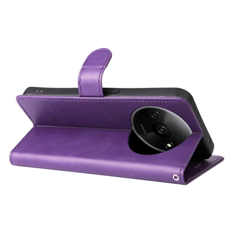 KT Leather Series-2 for Xiaomi Redmi A3 Case Solid Color Stand Flip Phone Cover