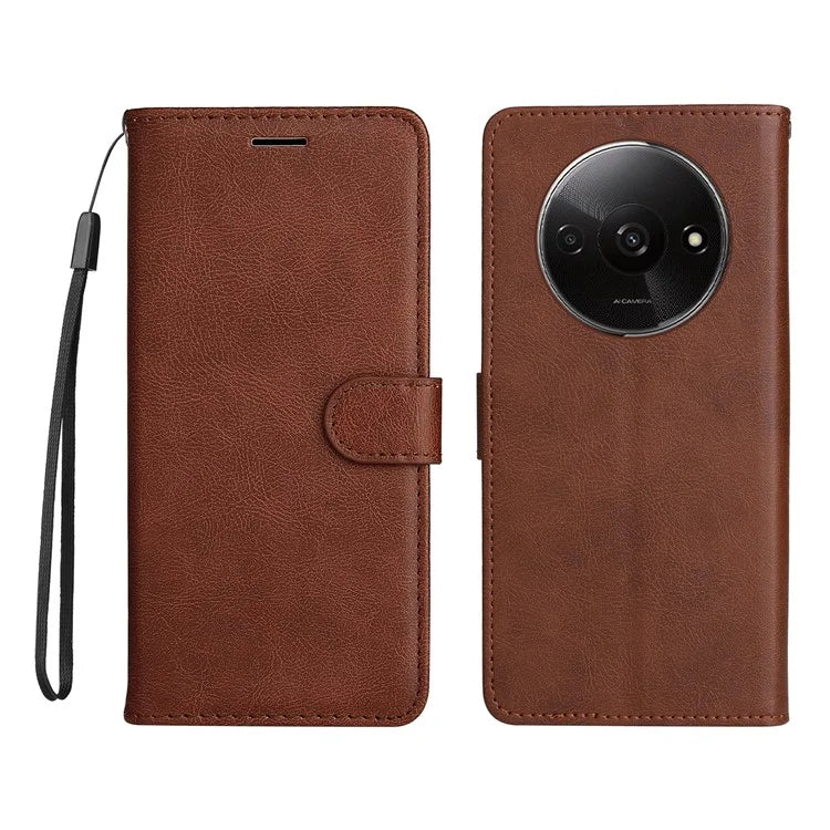 KT Leather Series-2 for Xiaomi Redmi A3 Case Solid Color Stand Flip Phone Cover
