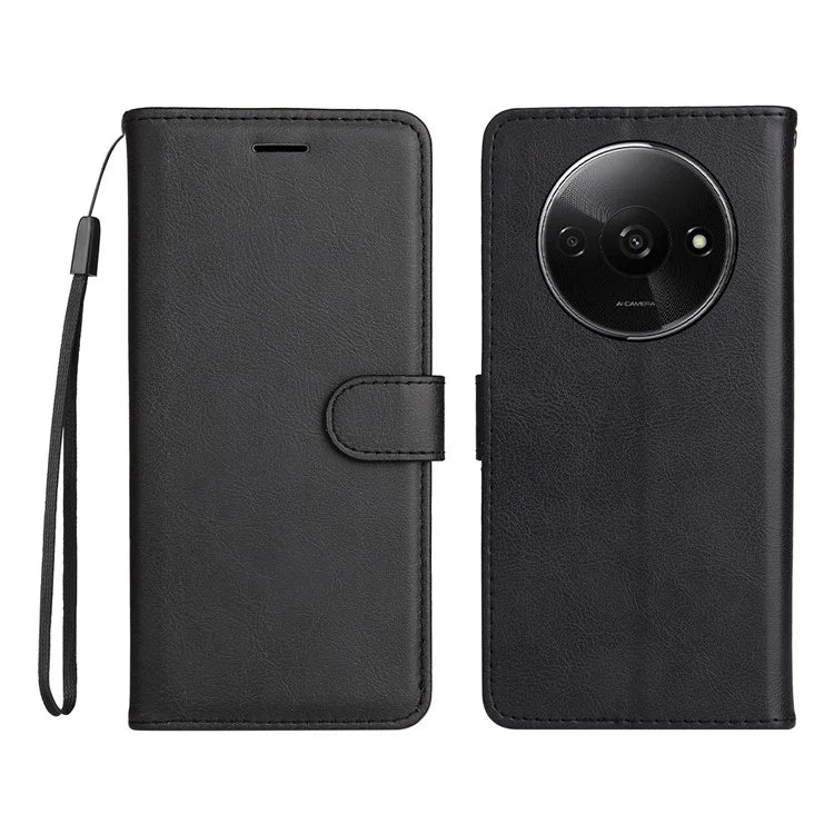 KT Leather Series-2 for Xiaomi Redmi A3 Case Solid Color Stand Flip Phone Cover