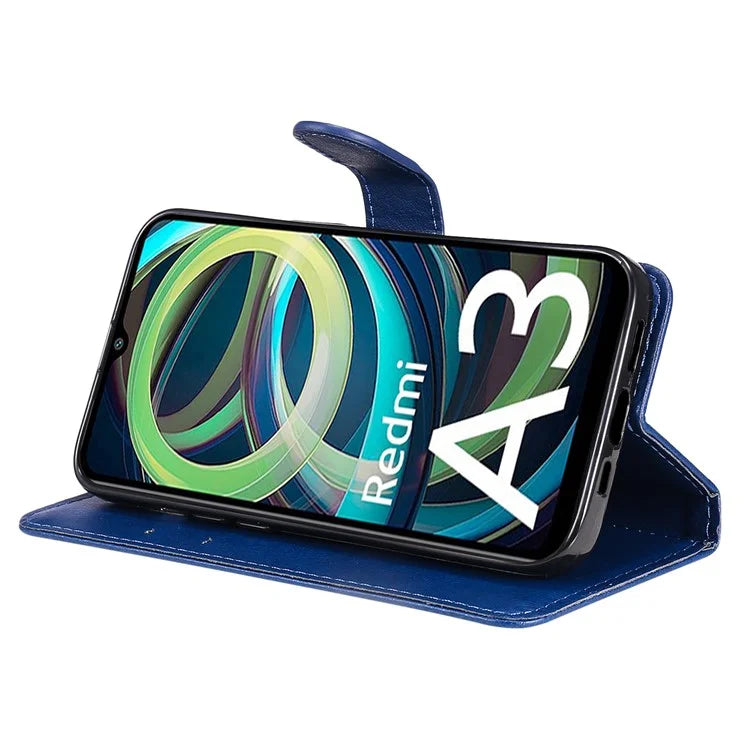 KT Leather Series-2 for Xiaomi Redmi A3 Case Solid Color Stand Flip Phone Cover