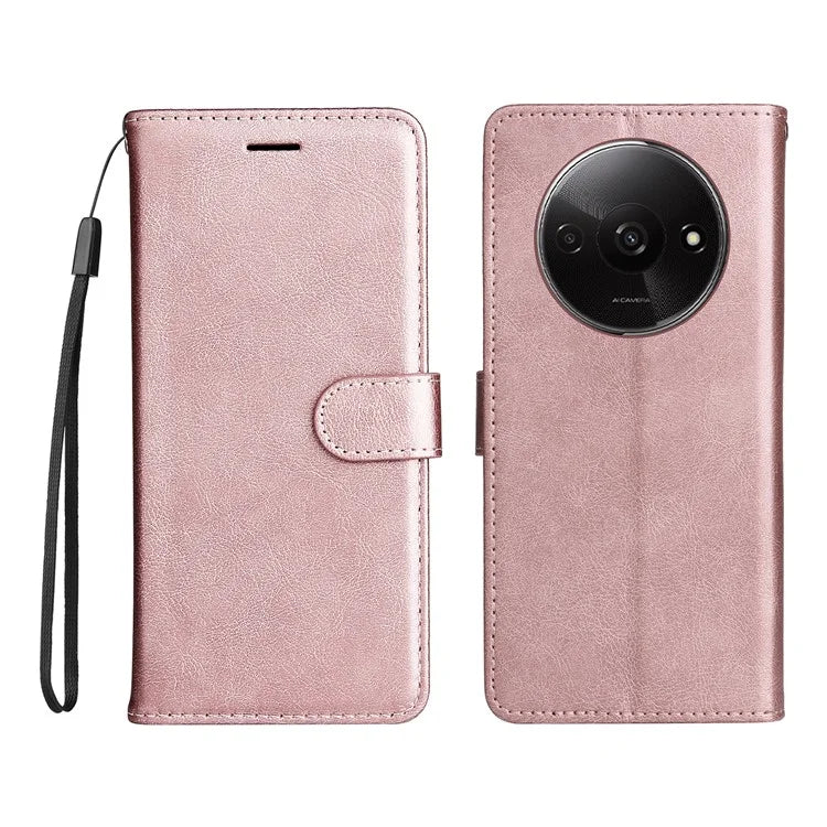 KT Leather Series-2 for Xiaomi Redmi A3 Case Solid Color Stand Flip Phone Cover