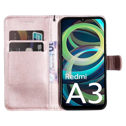 KT Leather Series-2 for Xiaomi Redmi A3 Case Solid Color Stand Flip Phone Cover