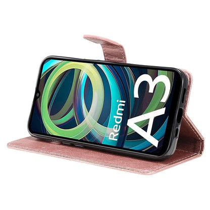 KT Leather Series-2 for Xiaomi Redmi A3 Case Solid Color Stand Flip Phone Cover