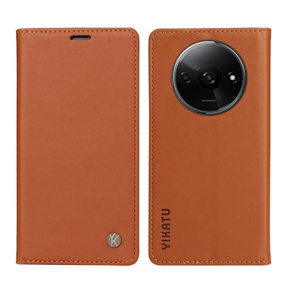 YIKATU YK-001 For Xiaomi Redmi A3 Case Hidden Magnetic Adsorption Leather Phone Cover