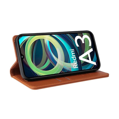 YIKATU YK-001 For Xiaomi Redmi A3 Case Hidden Magnetic Adsorption Leather Phone Cover
