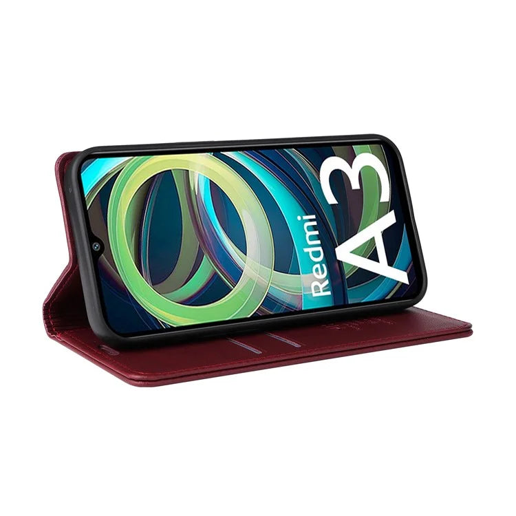 YIKATU YK-001 For Xiaomi Redmi A3 Case Hidden Magnetic Adsorption Leather Phone Cover