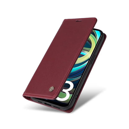 YIKATU YK-001 For Xiaomi Redmi A3 Case Hidden Magnetic Adsorption Leather Phone Cover