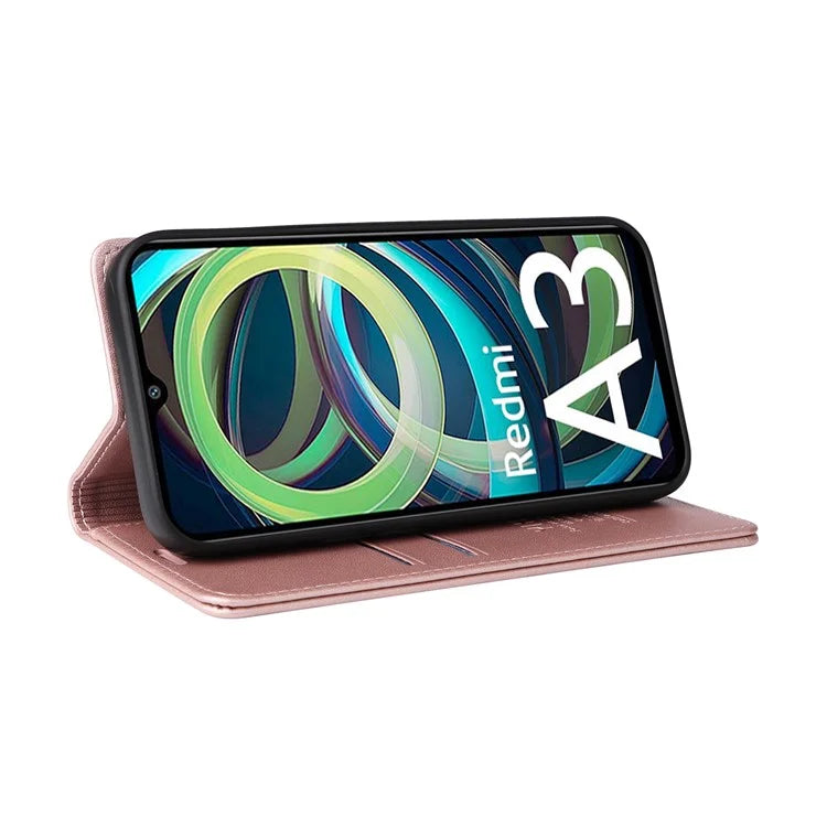 YIKATU YK-001 For Xiaomi Redmi A3 Case Hidden Magnetic Adsorption Leather Phone Cover