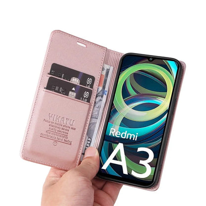 YIKATU YK-001 For Xiaomi Redmi A3 Case Hidden Magnetic Adsorption Leather Phone Cover