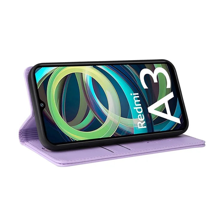 YIKATU YK-001 For Xiaomi Redmi A3 Case Hidden Magnetic Adsorption Leather Phone Cover