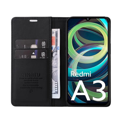 YIKATU YK-001 For Xiaomi Redmi A3 Case Hidden Magnetic Adsorption Leather Phone Cover