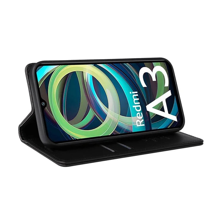 YIKATU YK-001 For Xiaomi Redmi A3 Case Hidden Magnetic Adsorption Leather Phone Cover