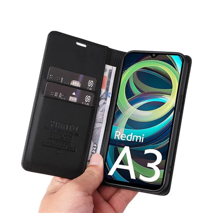 YIKATU YK-001 For Xiaomi Redmi A3 Case Hidden Magnetic Adsorption Leather Phone Cover