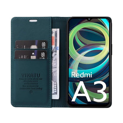 YIKATU YK-001 For Xiaomi Redmi A3 Case Hidden Magnetic Adsorption Leather Phone Cover