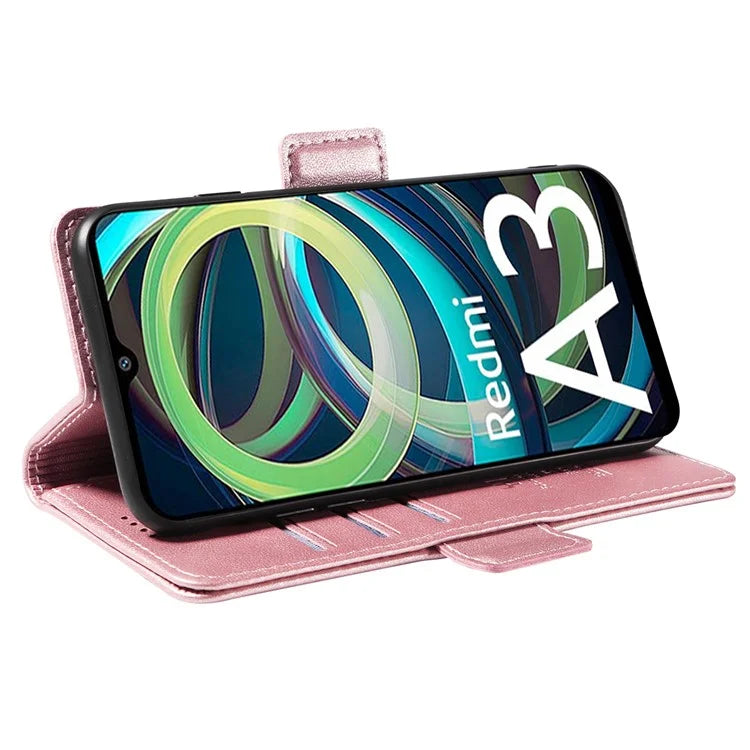 YIKATU YK-003 For Xiaomi Redmi A3 Case PU Leather Stand Protective Phone Cover