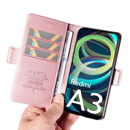 YIKATU YK-003 For Xiaomi Redmi A3 Case PU Leather Stand Protective Phone Cover