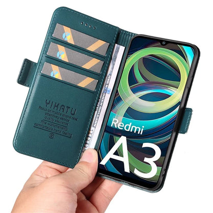 YIKATU YK-003 For Xiaomi Redmi A3 Case PU Leather Stand Protective Phone Cover