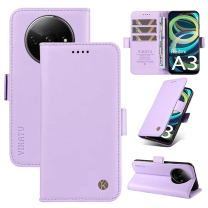 YIKATU YK-003 For Xiaomi Redmi A3 Case PU Leather Stand Protective Phone Cover