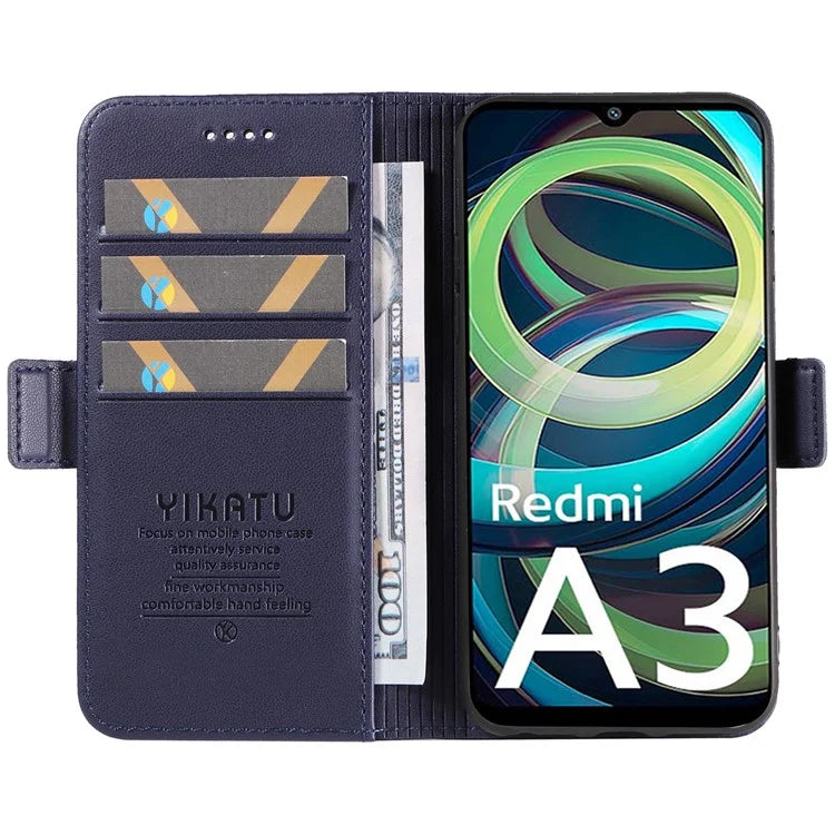 YIKATU YK-003 For Xiaomi Redmi A3 Case PU Leather Stand Protective Phone Cover