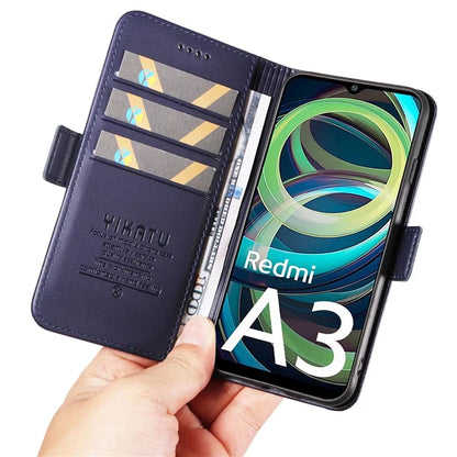 YIKATU YK-003 For Xiaomi Redmi A3 Case PU Leather Stand Protective Phone Cover