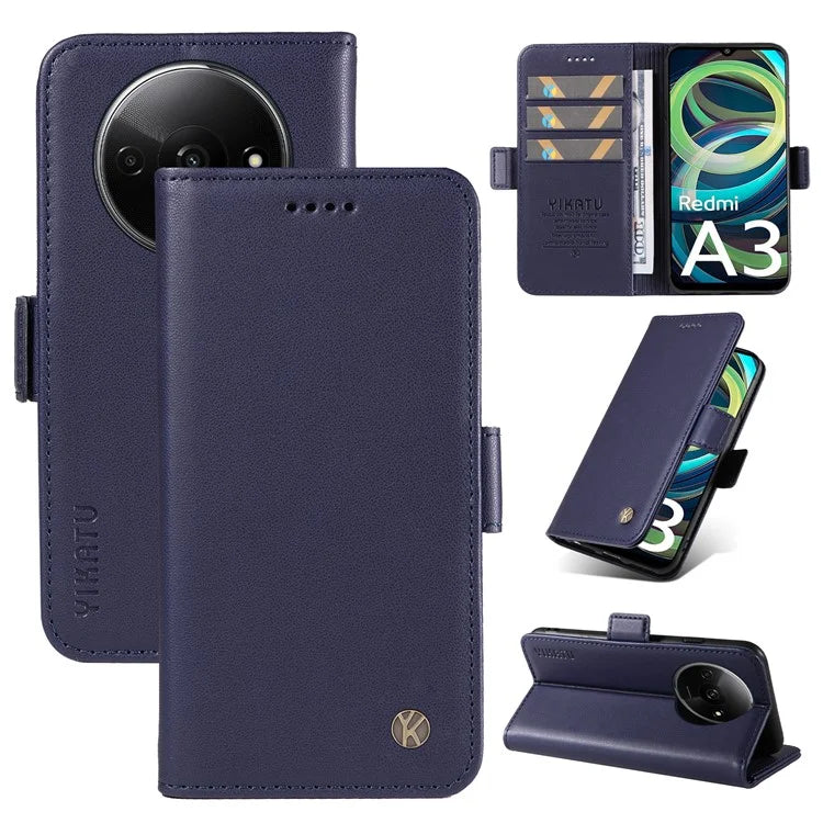 YIKATU YK-003 For Xiaomi Redmi A3 Case PU Leather Stand Protective Phone Cover