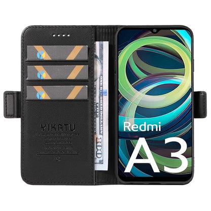 YIKATU YK-003 For Xiaomi Redmi A3 Case PU Leather Stand Protective Phone Cover
