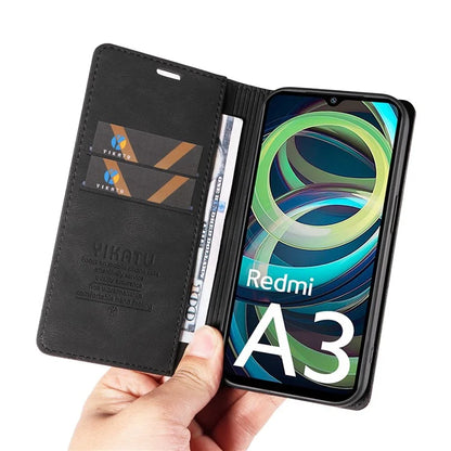YIKATU YK-004 For Xiaomi Redmi A3 Case Flip Folio Wallet Leather Phone Cover