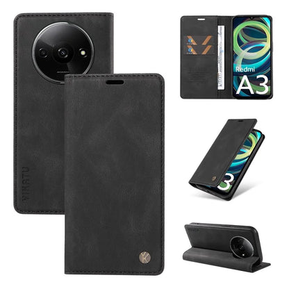 YIKATU YK-004 For Xiaomi Redmi A3 Case Flip Folio Wallet Leather Phone Cover