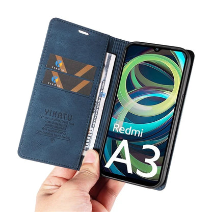 YIKATU YK-004 For Xiaomi Redmi A3 Case Flip Folio Wallet Leather Phone Cover