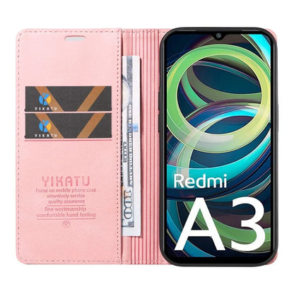 YIKATU YK-004 For Xiaomi Redmi A3 Case Flip Folio Wallet Leather Phone Cover