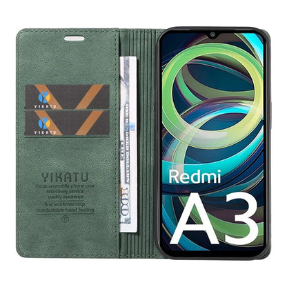 YIKATU YK-004 For Xiaomi Redmi A3 Case Flip Folio Wallet Leather Phone Cover