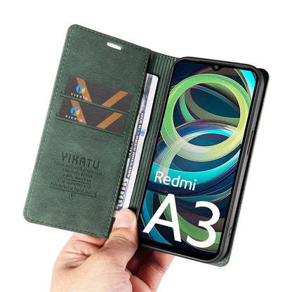 YIKATU YK-004 For Xiaomi Redmi A3 Case Flip Folio Wallet Leather Phone Cover