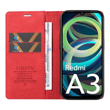 YIKATU YK-004 For Xiaomi Redmi A3 Case Flip Folio Wallet Leather Phone Cover