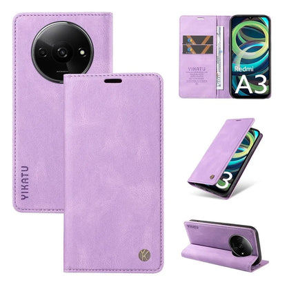 YIKATU YK-004 For Xiaomi Redmi A3 Case Flip Folio Wallet Leather Phone Cover